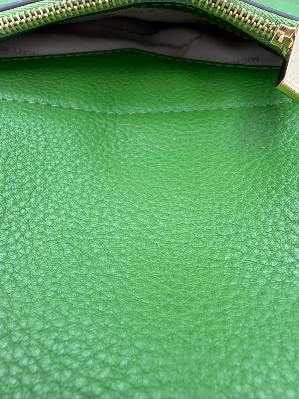 Michael Kors Backpack Green Leather Medium Jessa with Gold Hardware Classic Fall - Picture 9 of 14